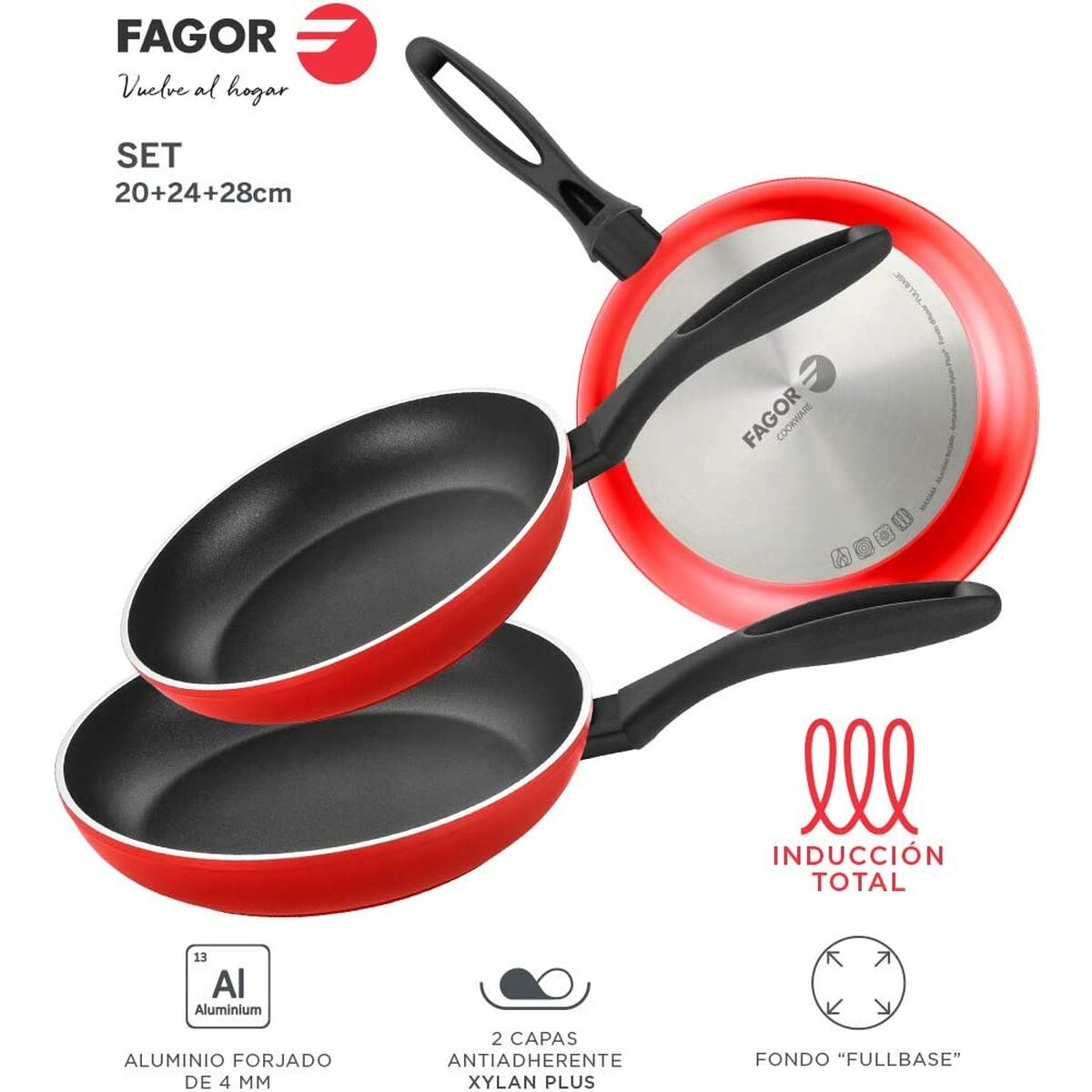 Set de Sartenes Fagor Aluminio Baquelita