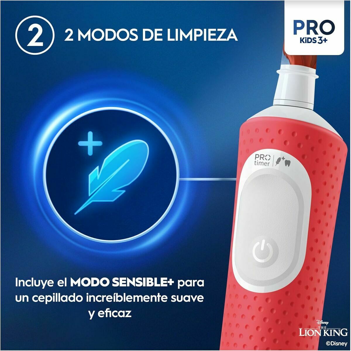 Cepillo de Dientes Eléctrico Oral-B Rey Leon Rojo Multicolor