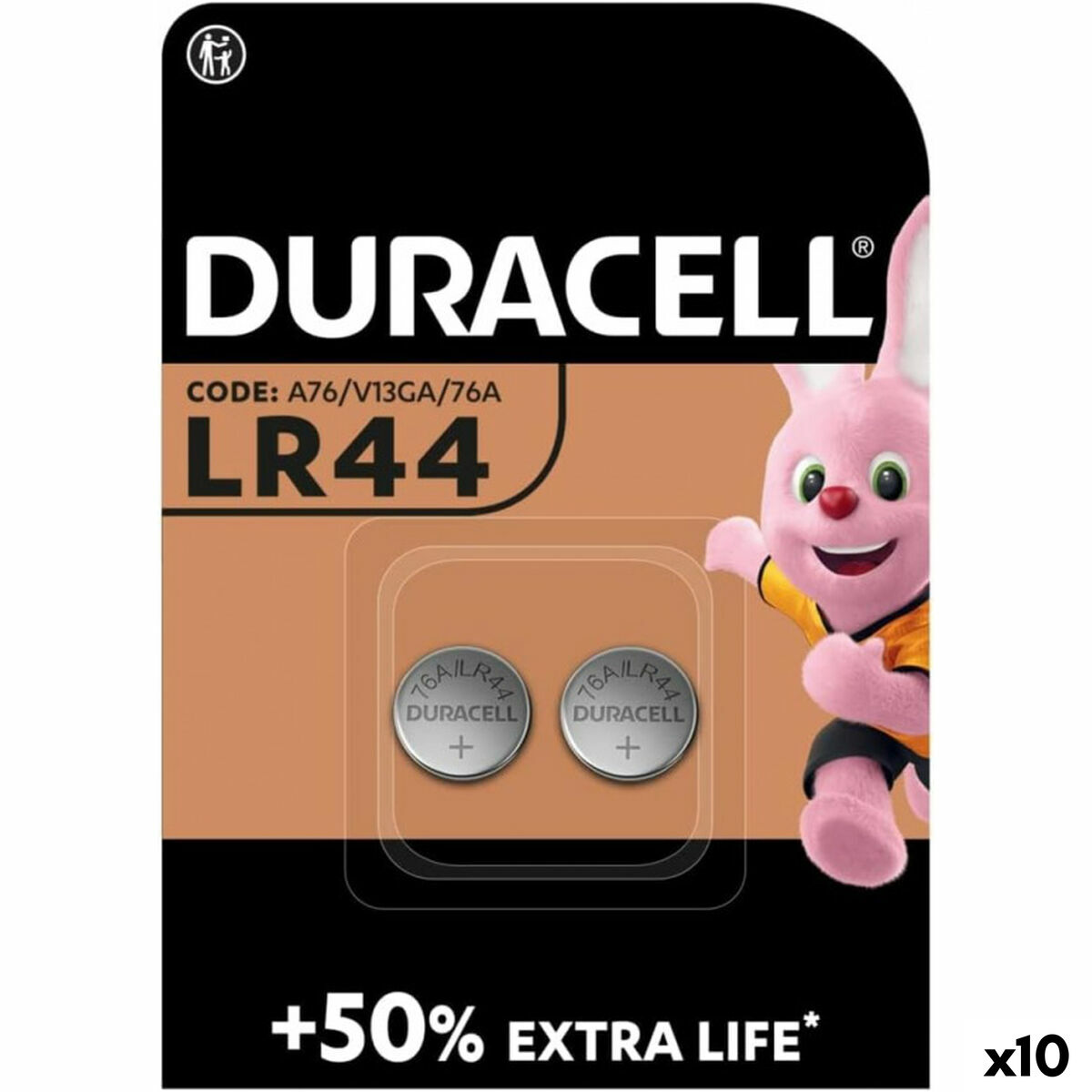 Pila de botón DURACELL 1,5 V LR41 (10 Unidades)