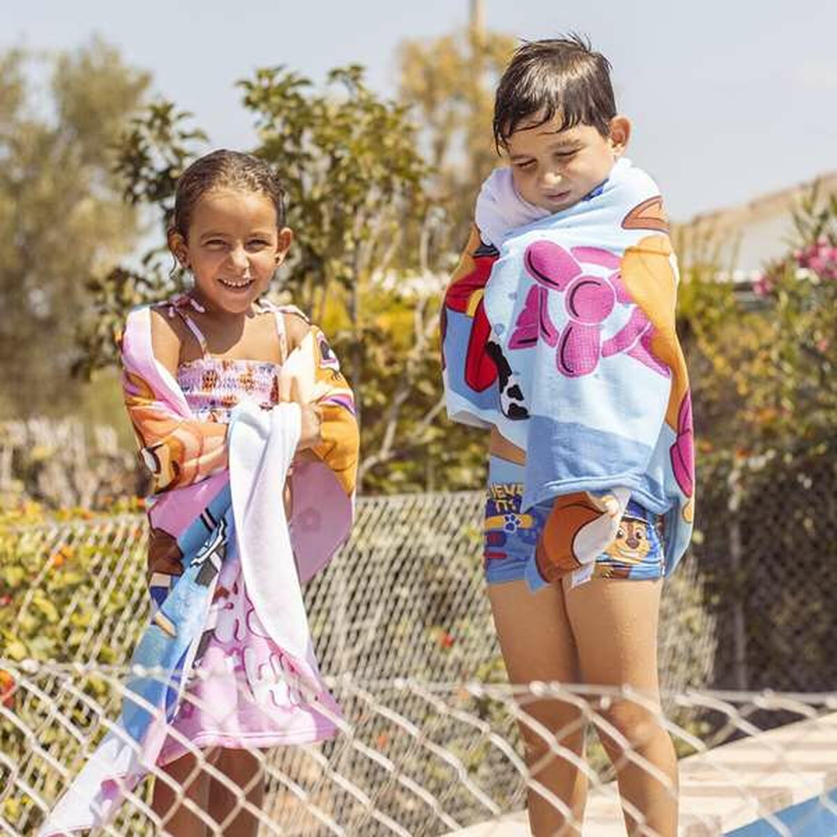 Toalla de Playa The Paw Patrol Rosa claro 70 x 140 cm