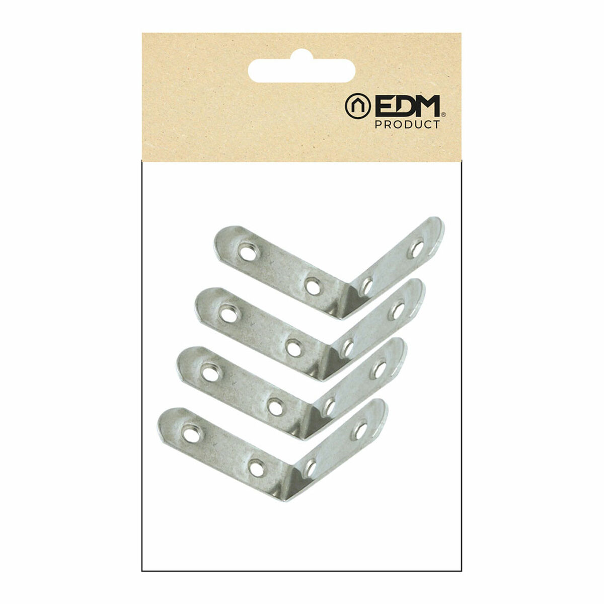 Escuadra de ángulo EDM 86091 an24 Acero Inoxidable 5 x 5 x 1,6 cm 4 Unidades