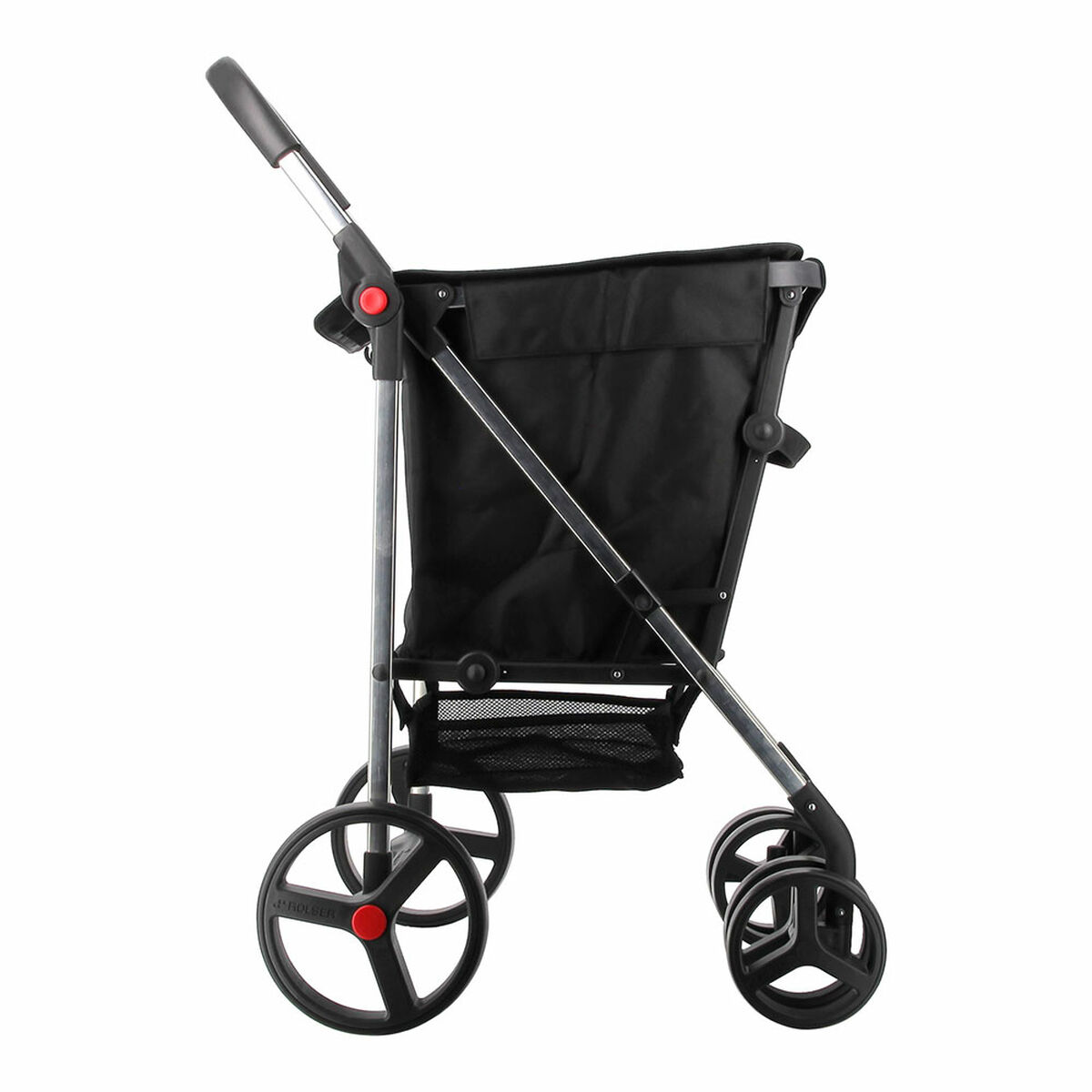 Carro de Compra Rolser basket mf 4b Negro 50 L
