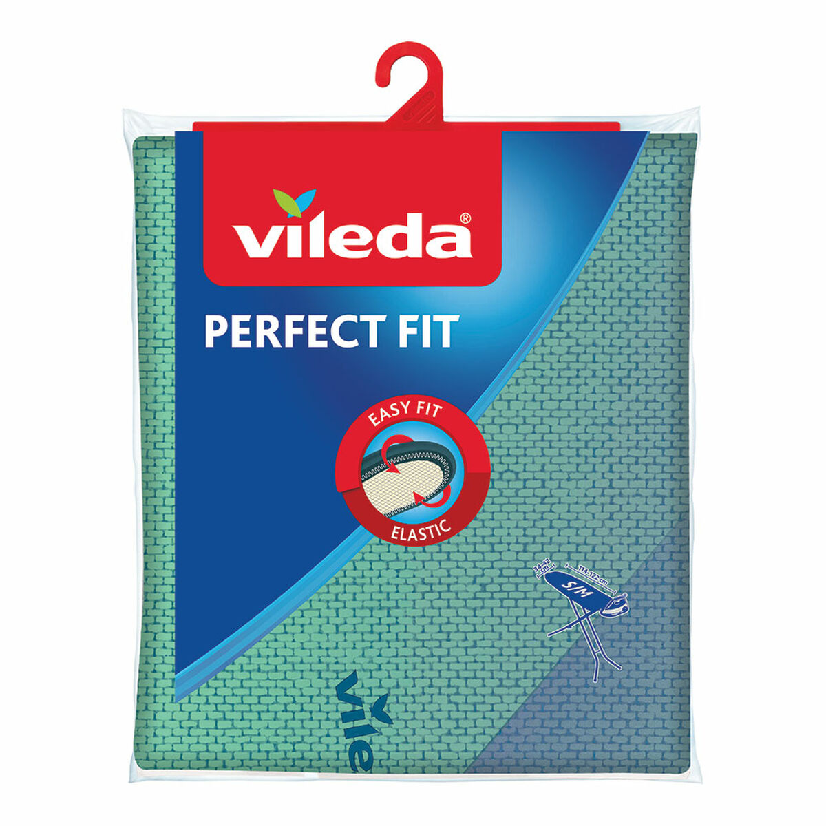 Funda Para Tabla de Planchar Vileda Perfect Fit 34/42 x 114/122 cm Azul Turquesa