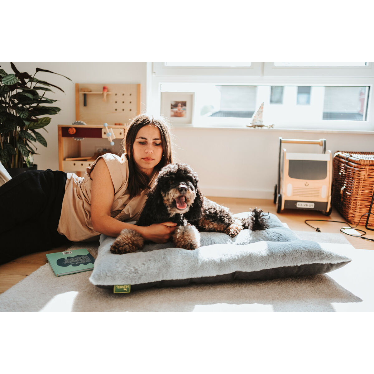 Cama para Perro Hunter Rockford Gris 120 x 80 cm