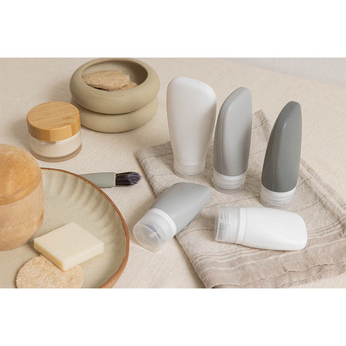 Neceser de Viaje Numada Transparente PVC Silicona 20 x 6,5 x 13,5 cm