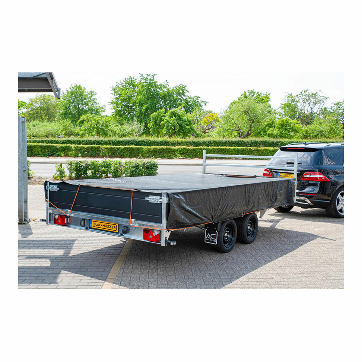 Funda para remolque Black & Decker Negro 3 x 4 m