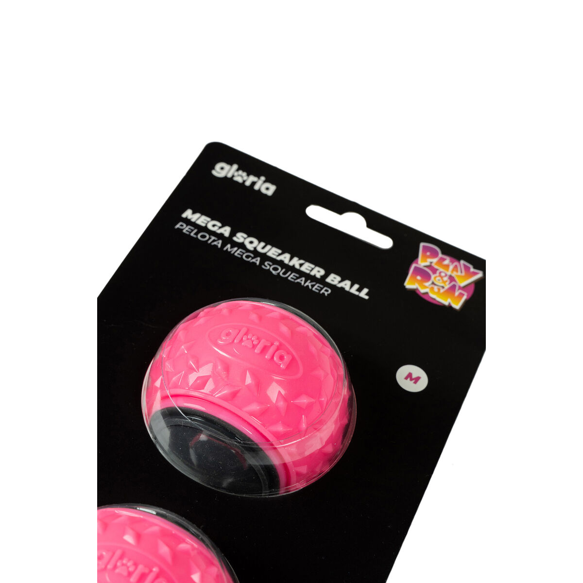 Pelota para Mascotas Gloria PLAY AND RUN Rosa TPR M 6,35 cm 2 Unidades