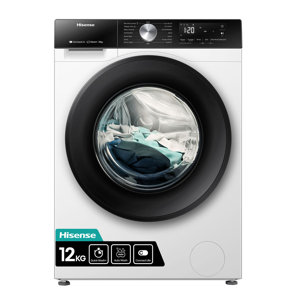 Lavadora Hisense WF3S1243BW3 60 cm 1400 rpm 12 kg