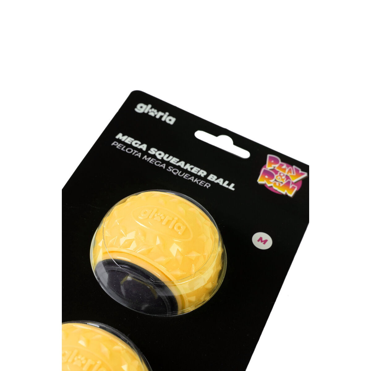 Pelota para Mascotas Gloria PLAY AND RUN Amarillo TPR M 6,35 cm 2 Unidades