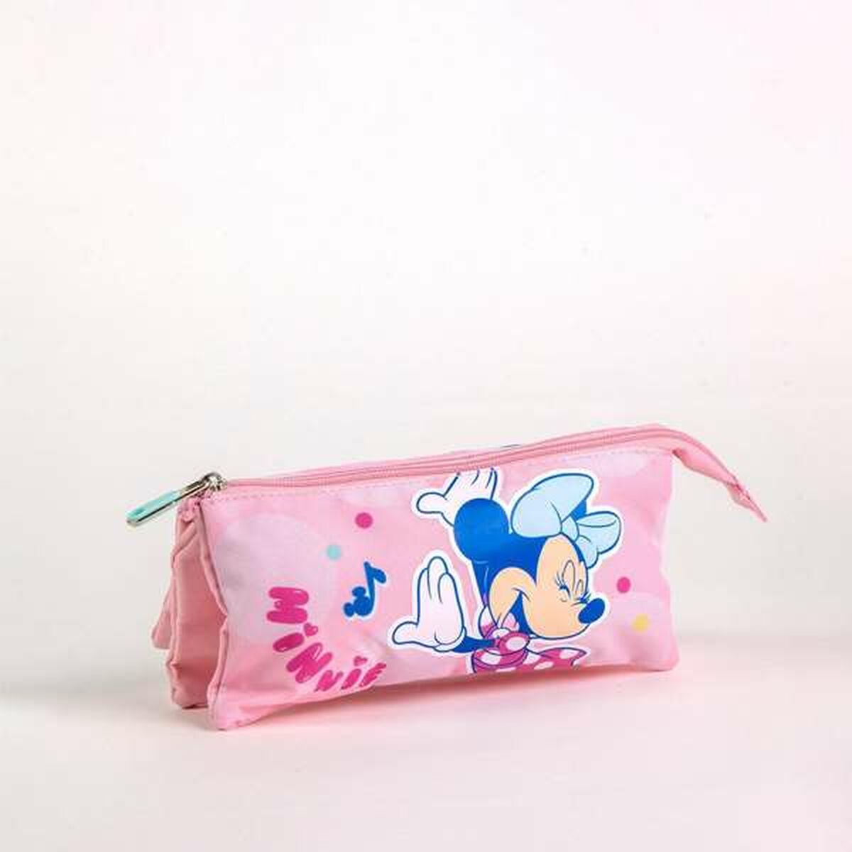Portatodo Triple Minnie Mouse Rosa 2,2 x 1,1 x 22,5 cm