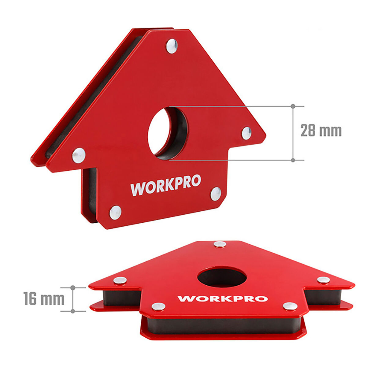Escuadra magnética de soldadura Workpro 4" 10 cm