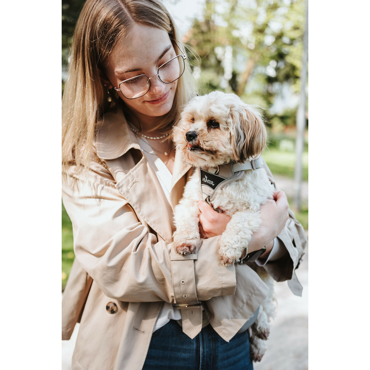 Arnés para Perro Hunter DIVO UP Beige L/XL