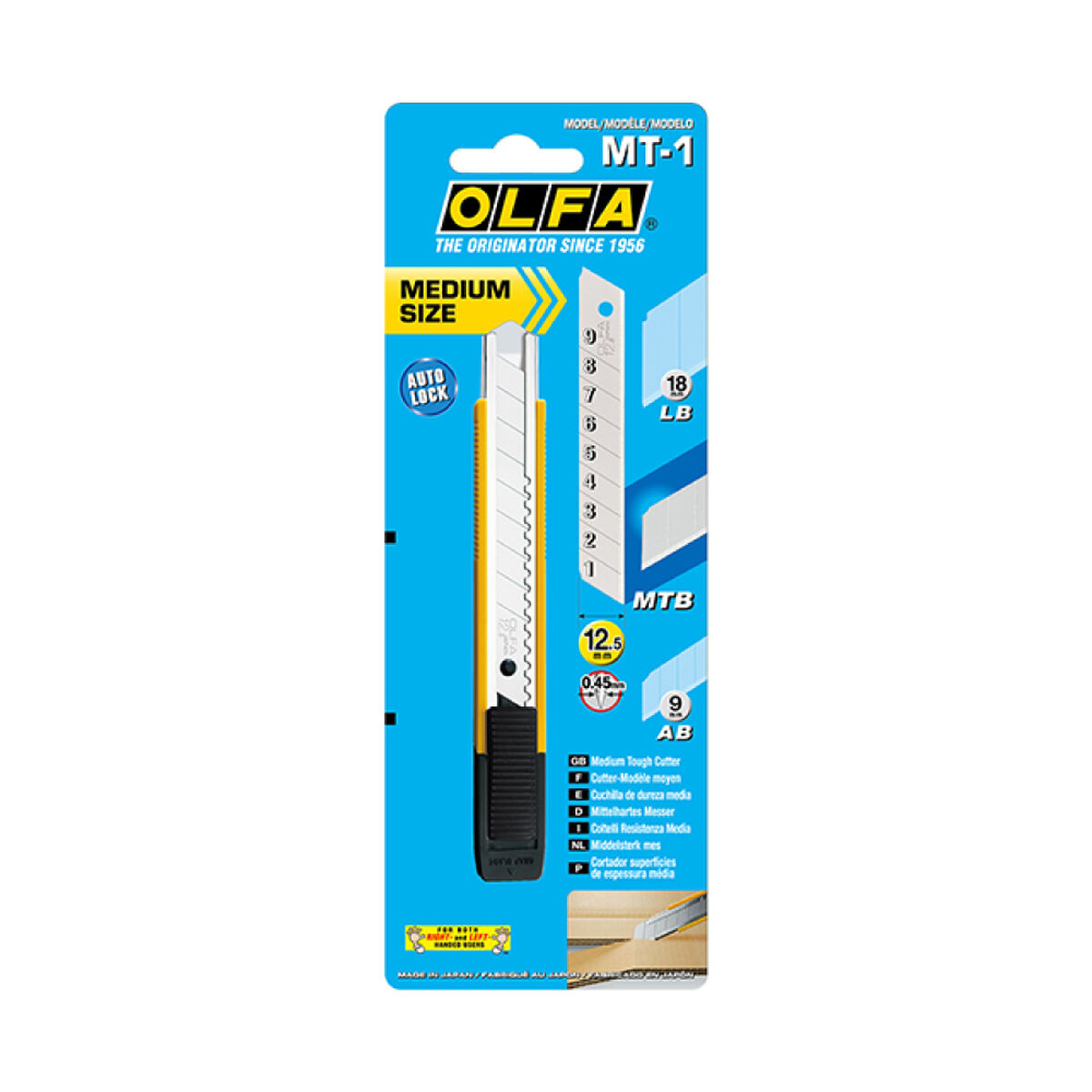 Cúter Olfa mt-1 12,5 mm Negro Acero Inoxidable