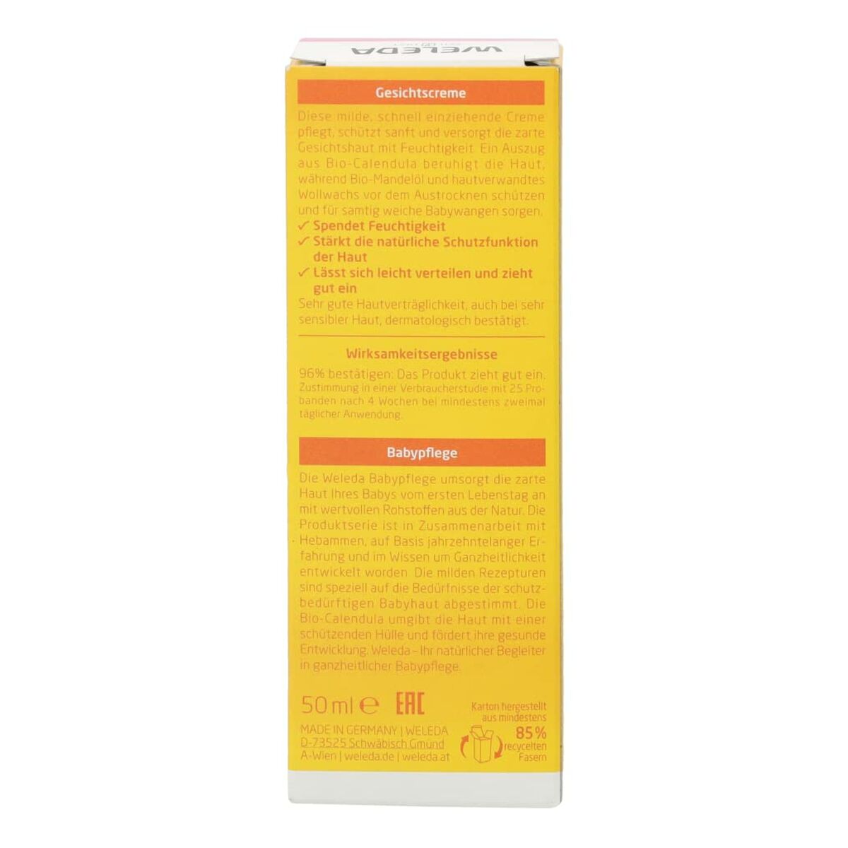 Crema Facial Hidratante para Bebés Weleda Baby Calendula 50 ml