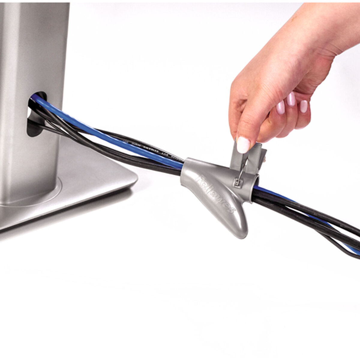 Organizador de Cables Fellowes CableZip Plateado 200 mm 2 mm