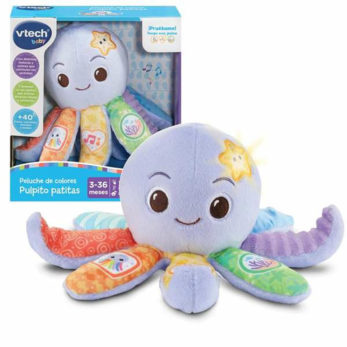 Peluche Vtech Textil Pulpo 20,5 x 17,6 x 11 cm
