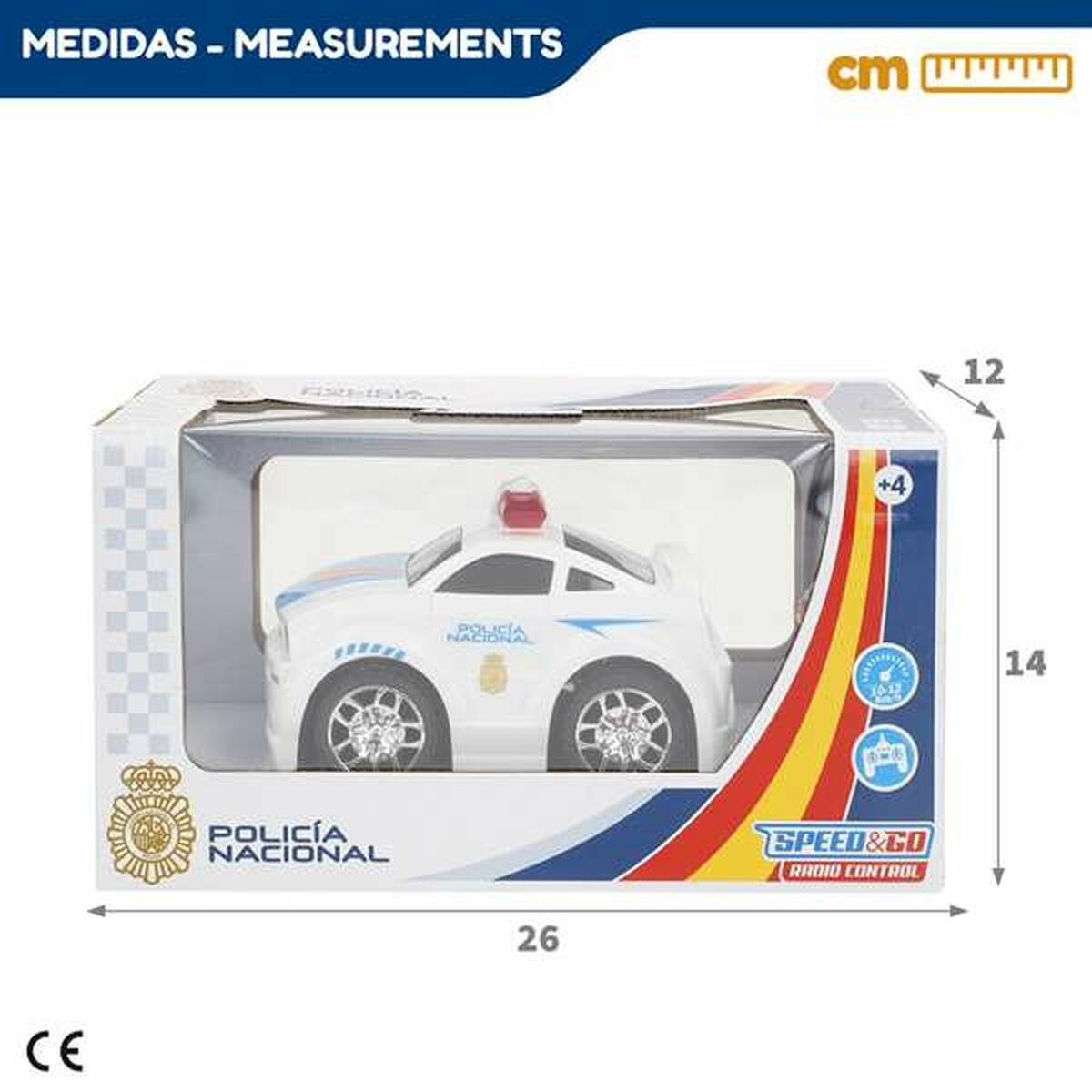 Coche Radio Control Colorbaby 15 cm Policía