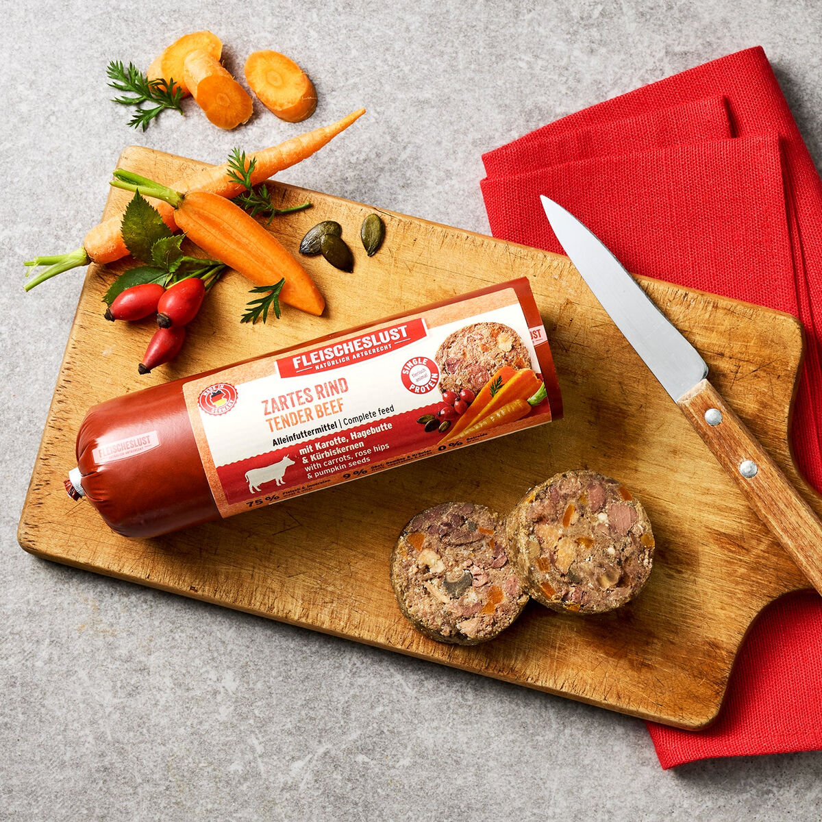 Comida húmeda Fleischeslust 200 gr Ternera