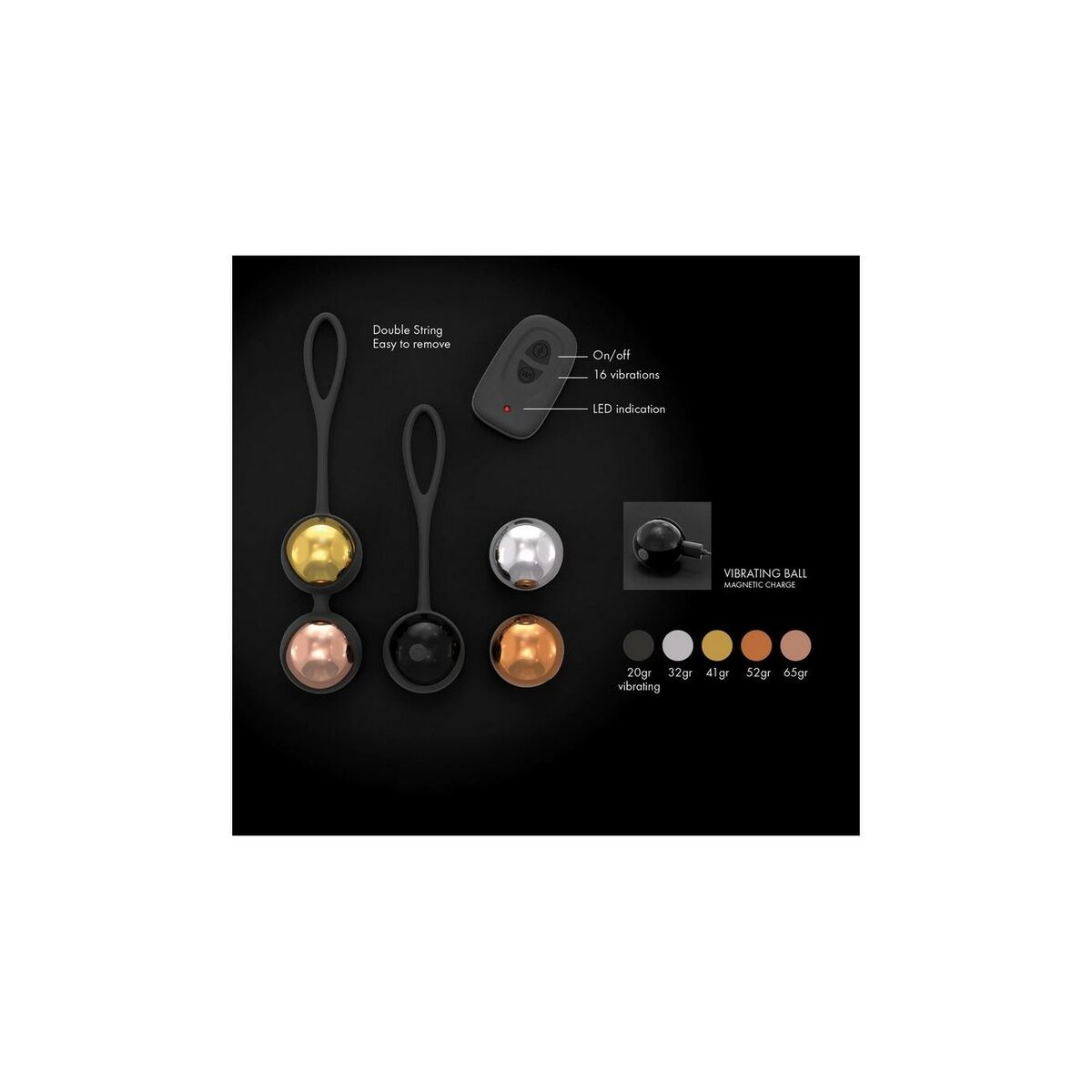 Bolas Chinas Dorcel DOR183 Silicona ABS Material higiénico y respetuoso con la piel