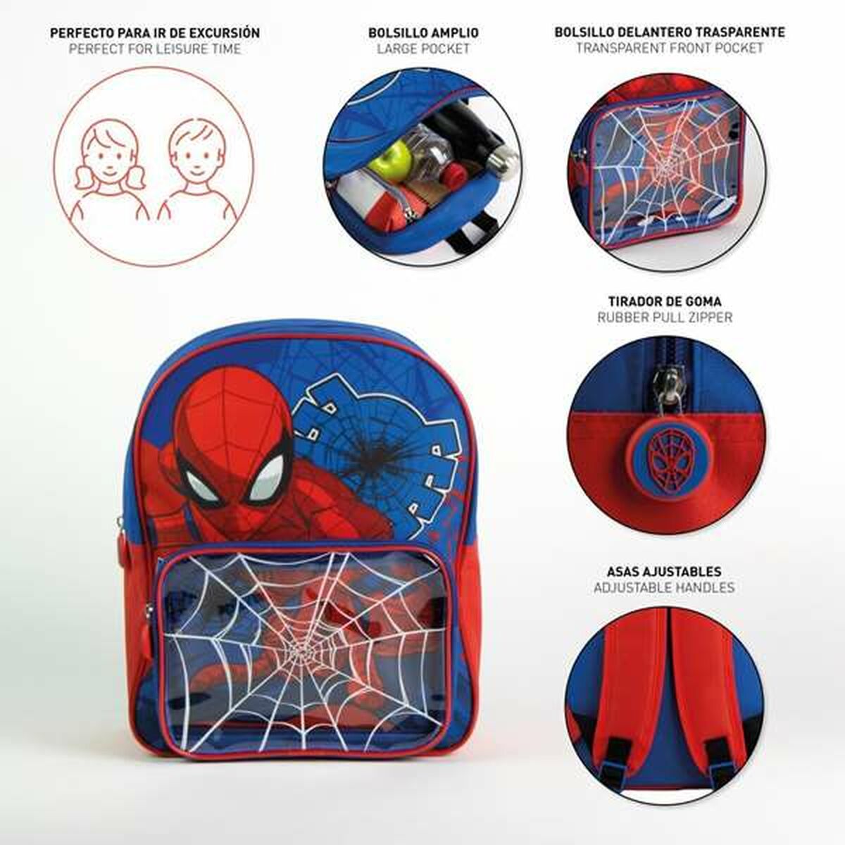 Mochila Escolar Spider-Man Azul oscuro
