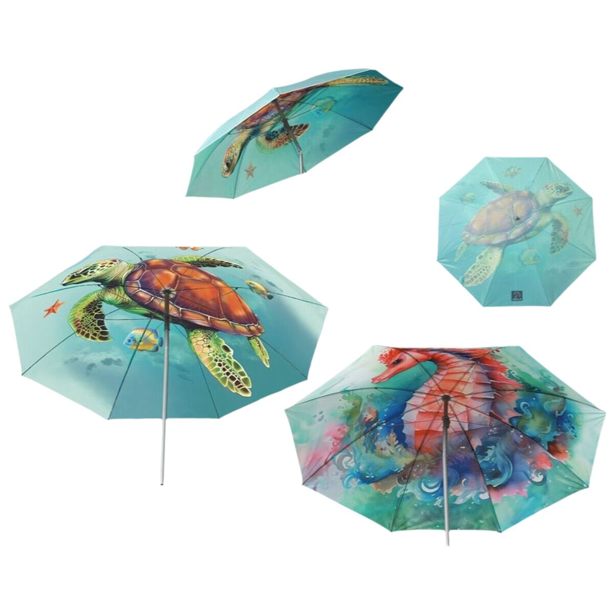 Sombrilla de playa Ø 220 cm SPF50+ Marino