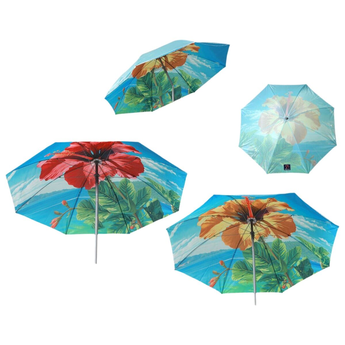 Sombrilla de playa Ø 220 cm SPF50+ Flor