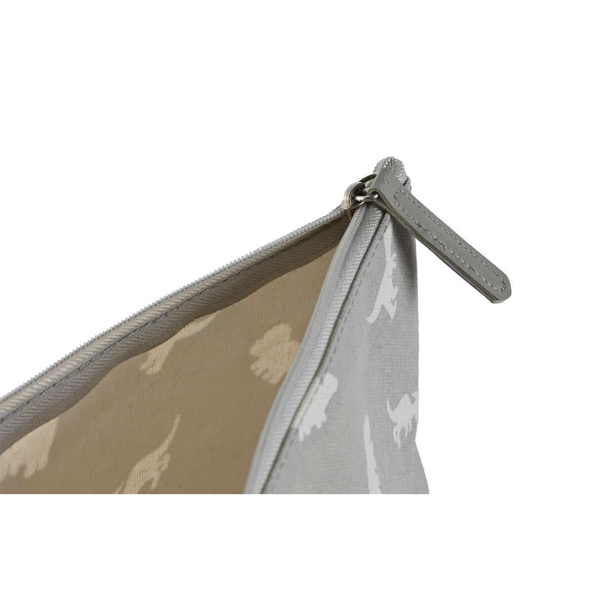 Neceser de Viaje DKD Home Decor Blanco Gris Algodón 33 x 8 x 21 cm (2 Unidades)