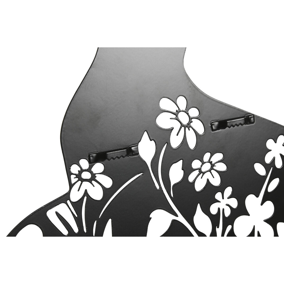 Decoración de Pared Home ESPRIT Negro Gato 37 x 1,3 x 48 cm (4 Unidades)