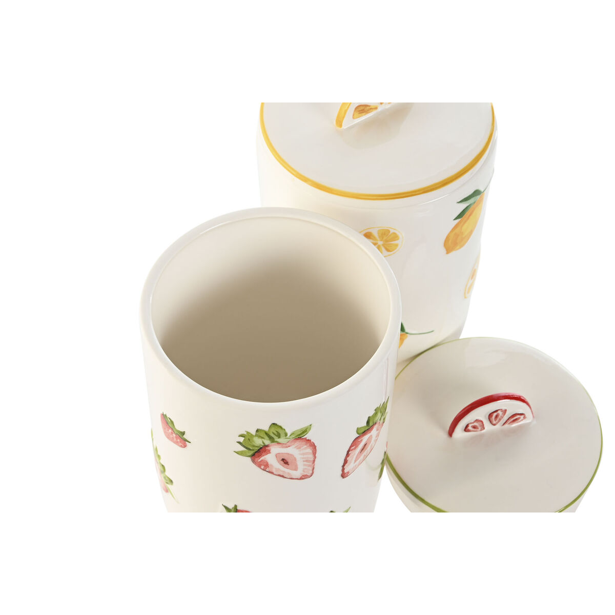 Bote Home ESPRIT Amarillo Rojo Verde Moderno Fruta (2 Unidades)