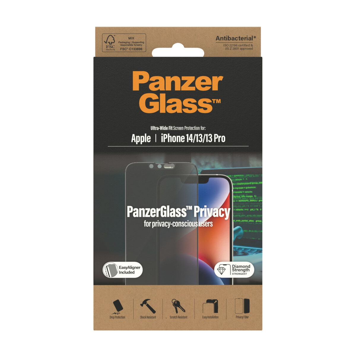 Protector de Pantalla para Móvil Panzer Glass P2783 Apple iPhone 13 Pro iPhone 13 iPhone 14