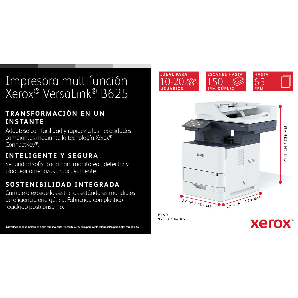 Impresora Multifunción Xerox B625V_DN