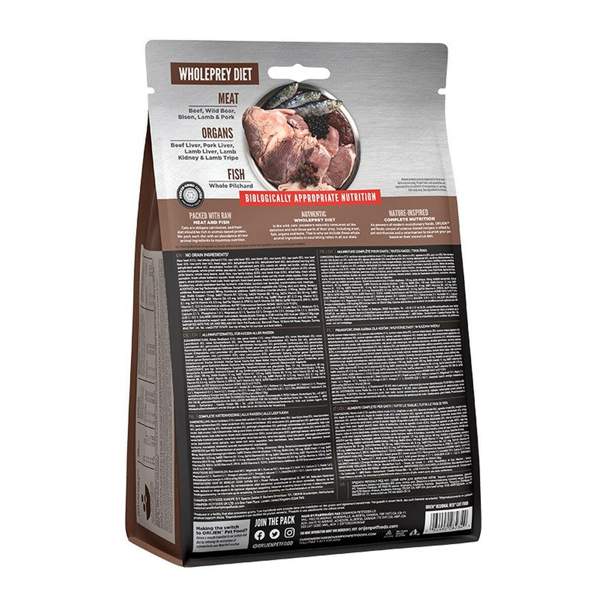 Comida para gato Orijen Ternera Cordero Jabalí 340 g