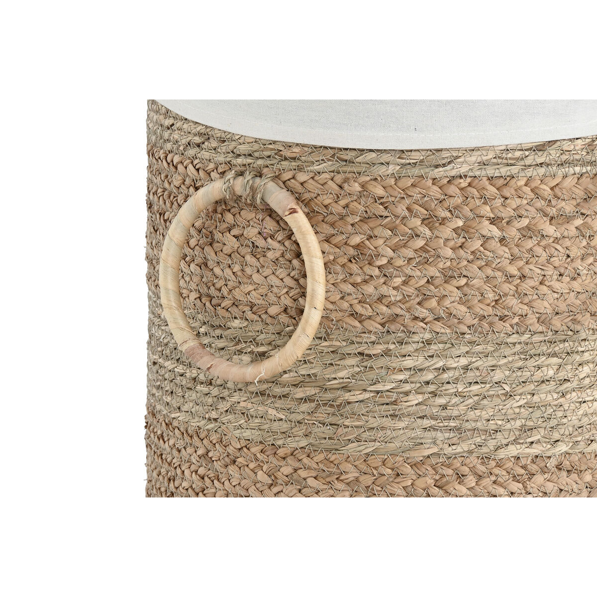 Juego de Cestas Home ESPRIT Crema Natural Hierba marina (2 Piezas)