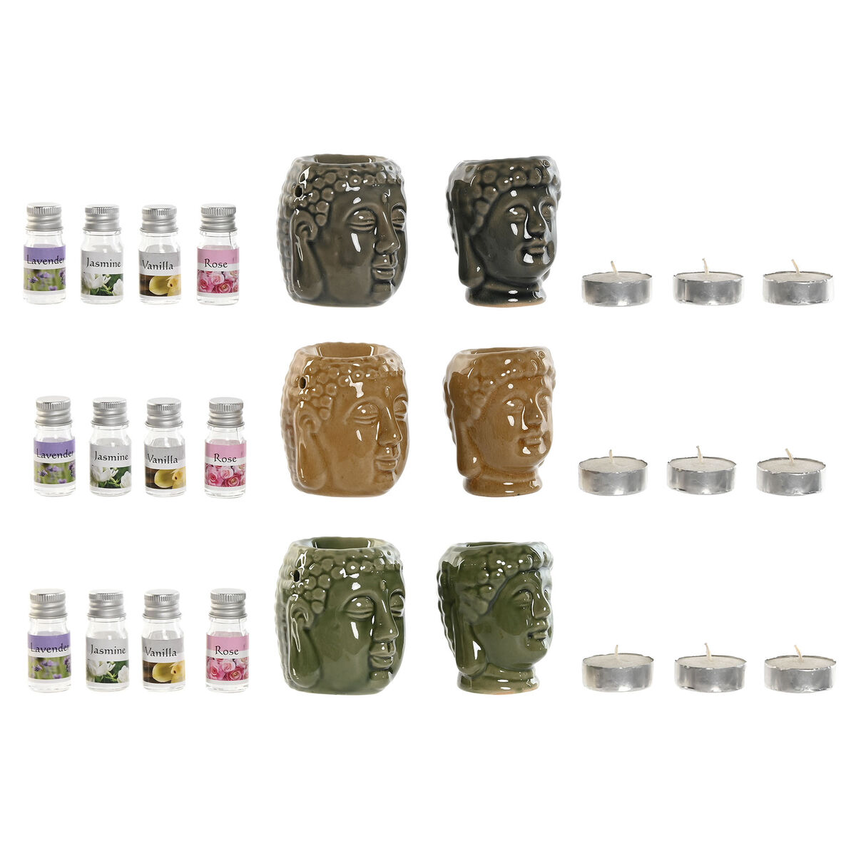 Quemador de esencias Home ESPRIT 17 x 13,5 x 8 cm (3 Unidades)