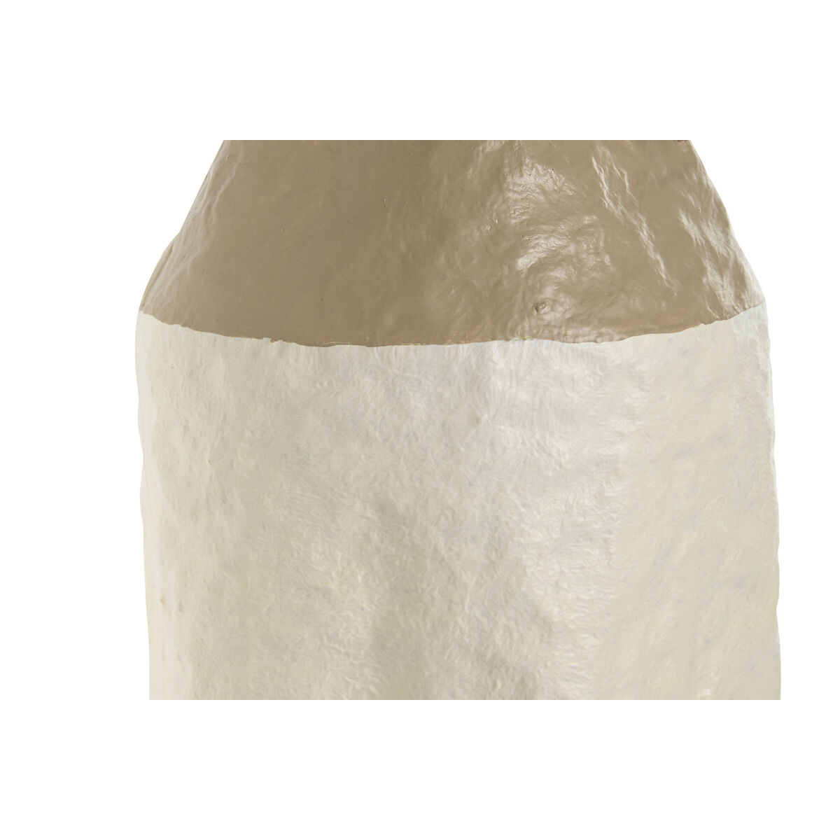 Set de 3 Jarrones Home ESPRIT Blanco Dorado Metal 14 x 14 x 67 cm (3 Piezas)