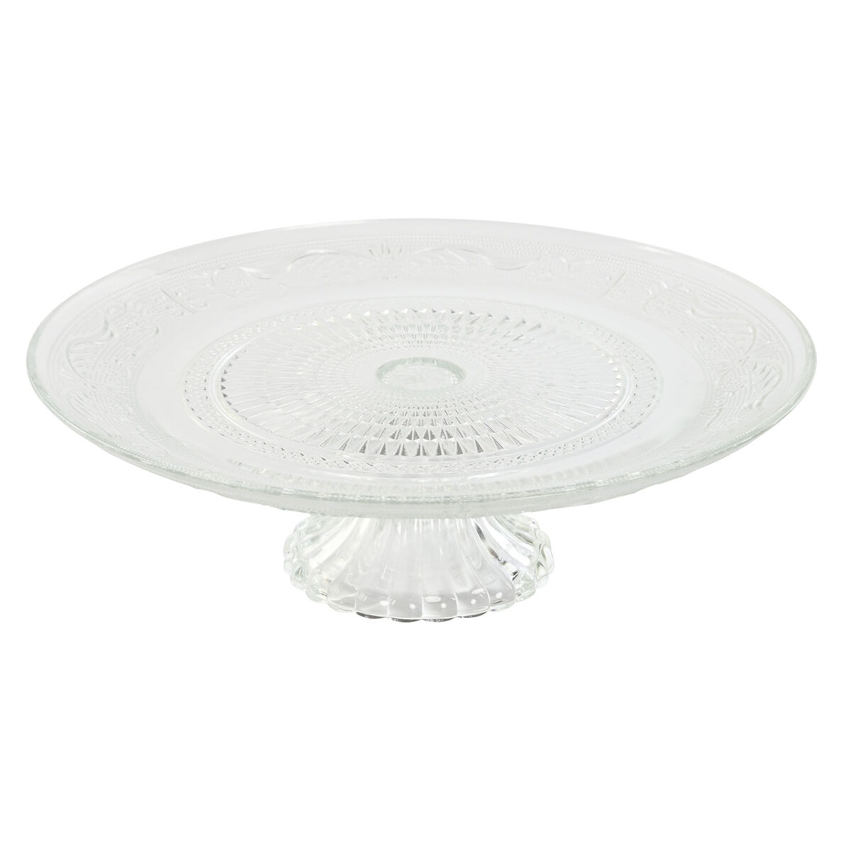 Plato Llano Home ESPRIT Transparente Cristal 29 x 29 x 9,2 cm