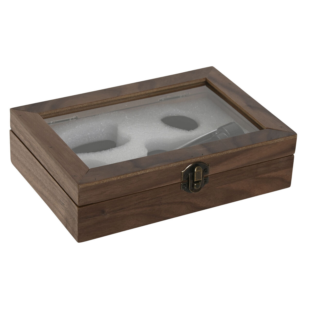 Set de Accesorios para Vino Home ESPRIT Negro Natural Acero Inoxidable Madera MDF 21 x 14,5 x 5,4 cm