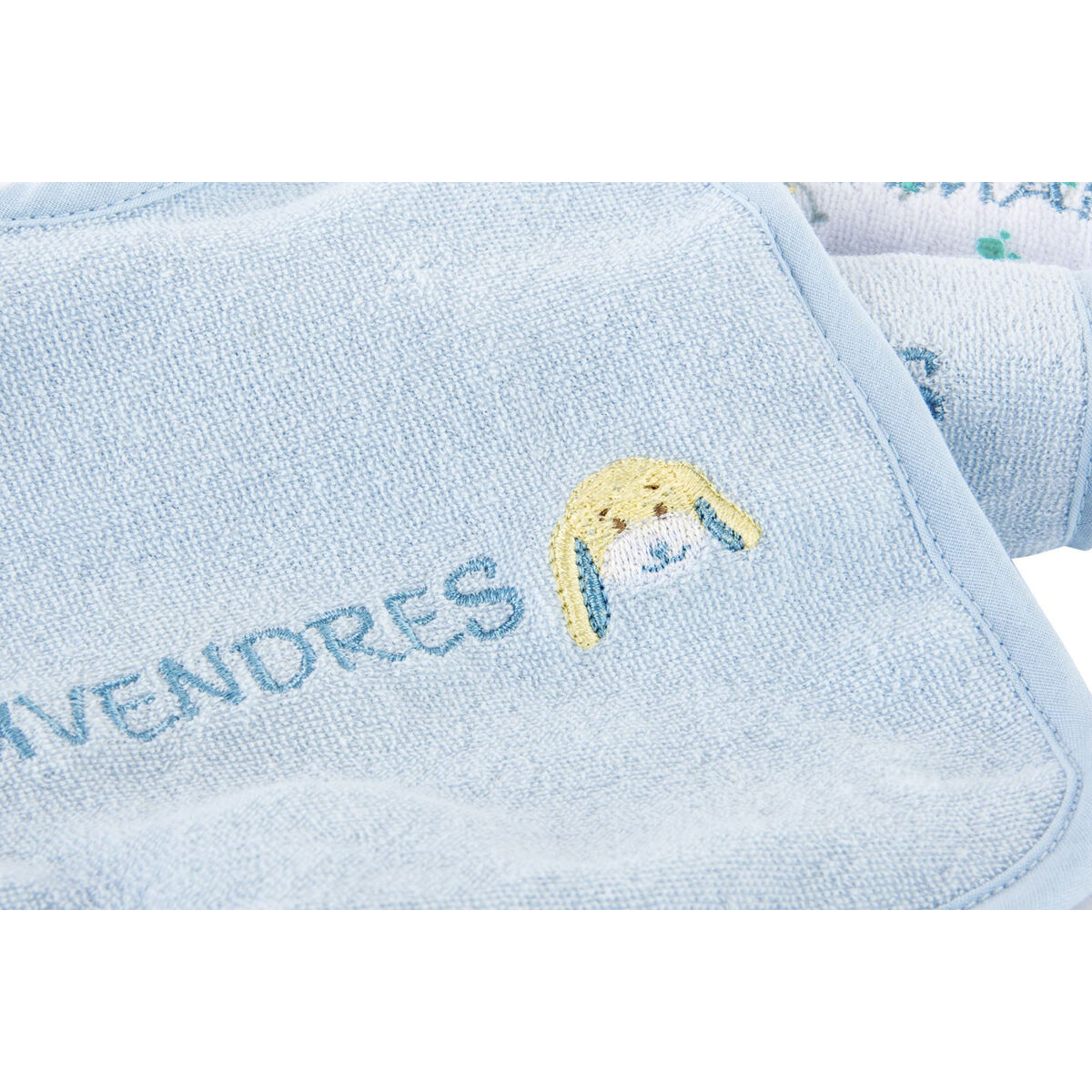 Set de Baberos Home ESPRIT Rosa Azul cielo Algodón 19 x 29 x 3 cm (4 Unidades)