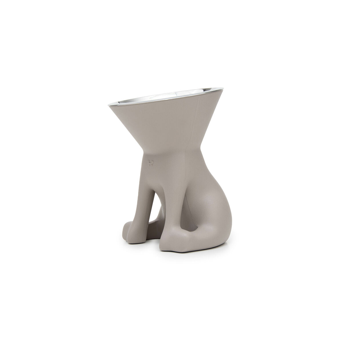 Comedero para Perro United Pets Up Elisabeth Gris Acero Inoxidable Polietileno 1 L