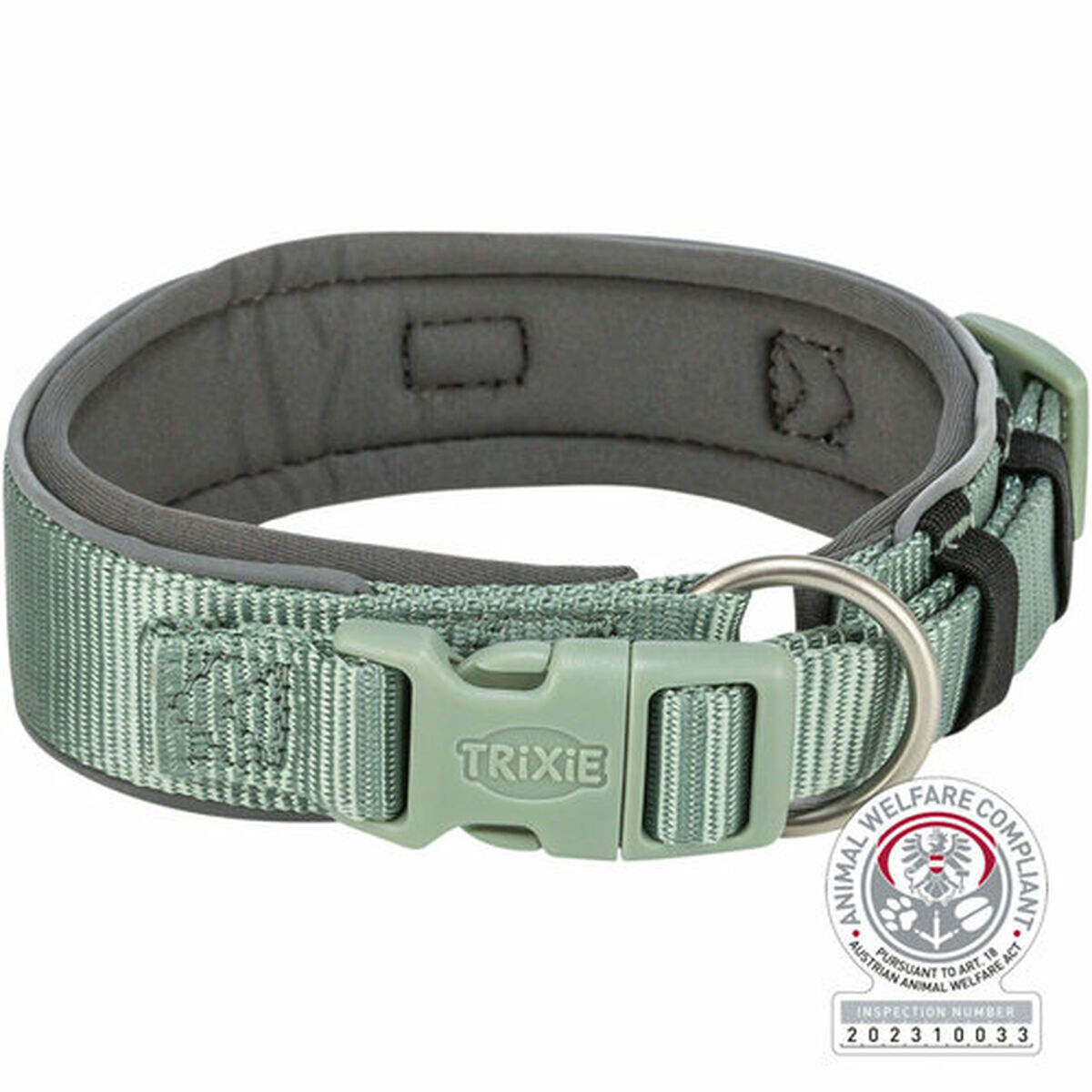 Collar para Perro Trixie Premium Verde Grafito S/M 33-42 cm