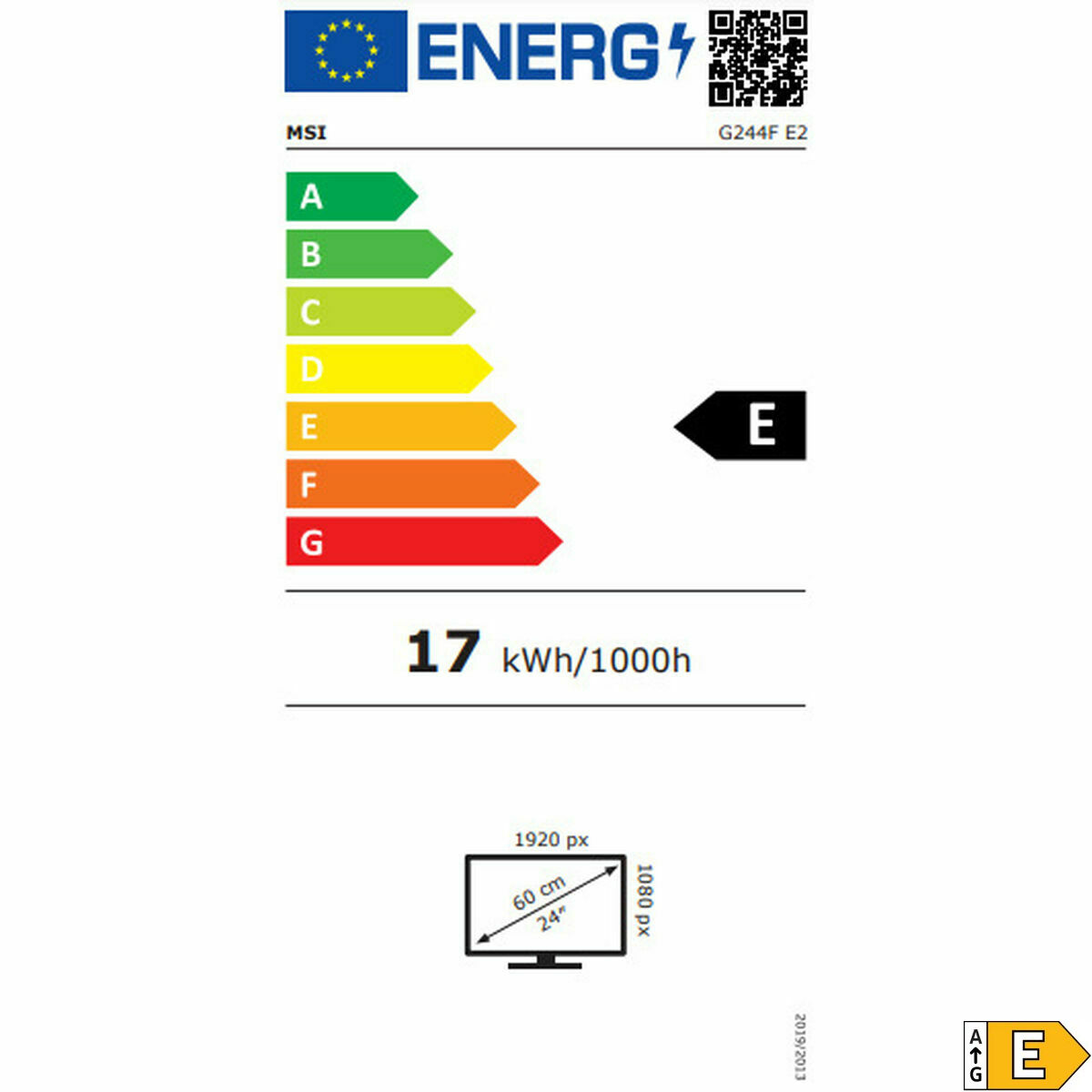 Monitor MSI G244F E2 24" 23,8" Full HD