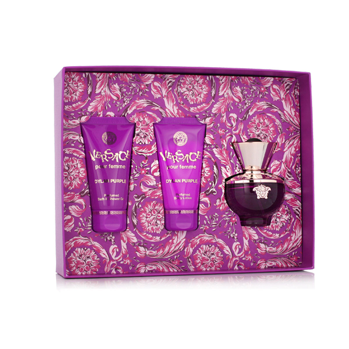 Set de Perfume Mujer Versace Dylan Purple 3 Piezas
