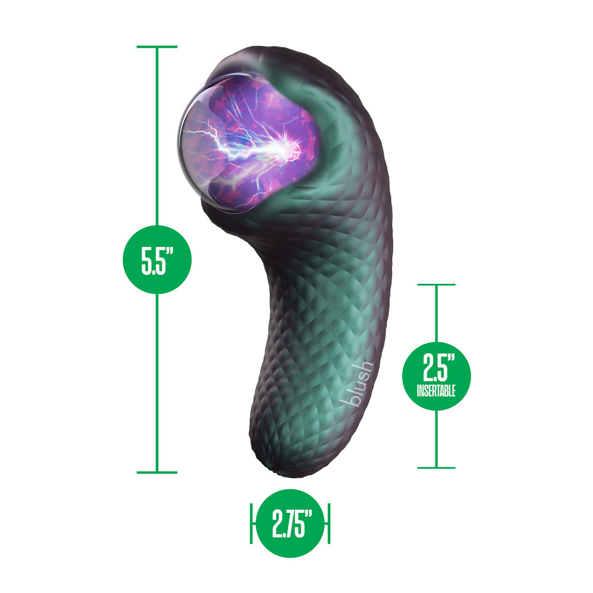 Vibrador anal Blush Temptasia Azul