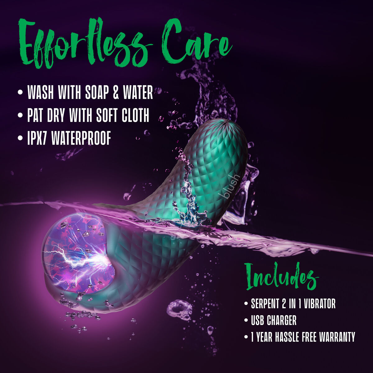 Vibrador anal Blush Temptasia Azul