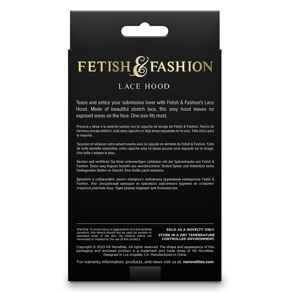 Máscara NS Novelties Fetish & Fashion Negro