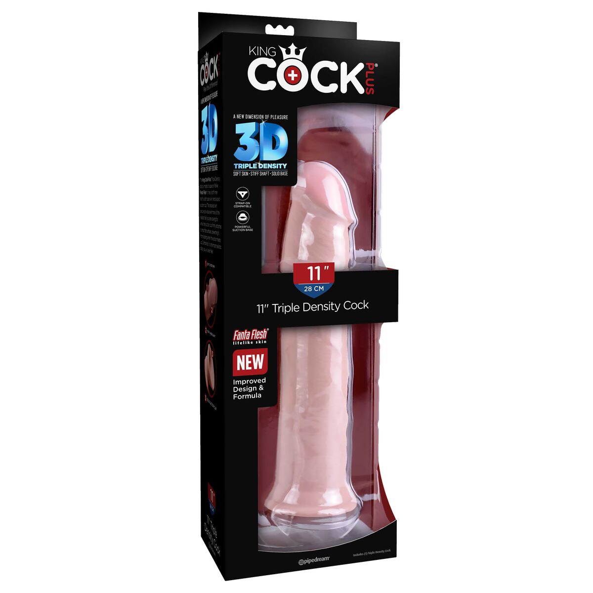 Vibrador realista Pipedream King Cock Plus