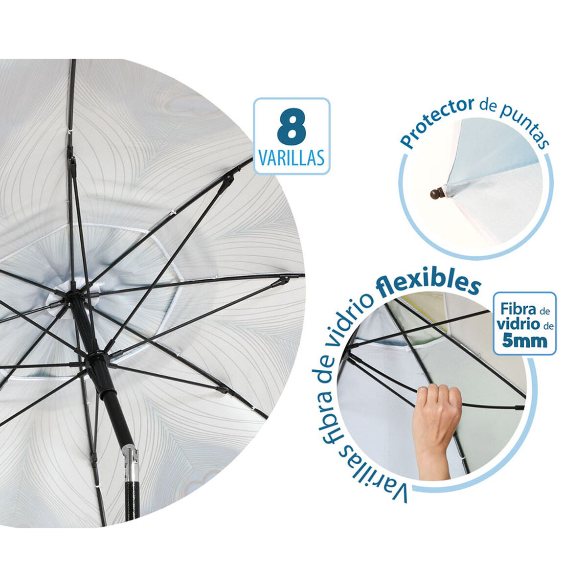 Sombrilla de playa 200 cm