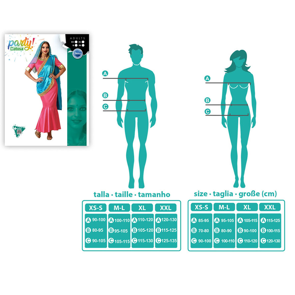 Disfraz para Adultos Hindú XS/S