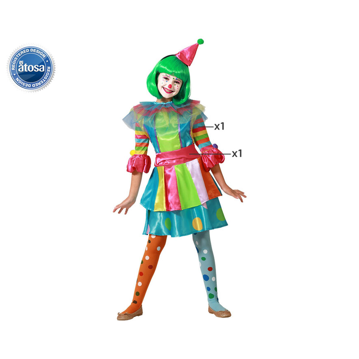 Disfraz para Niños Payasa 10-12 Años
