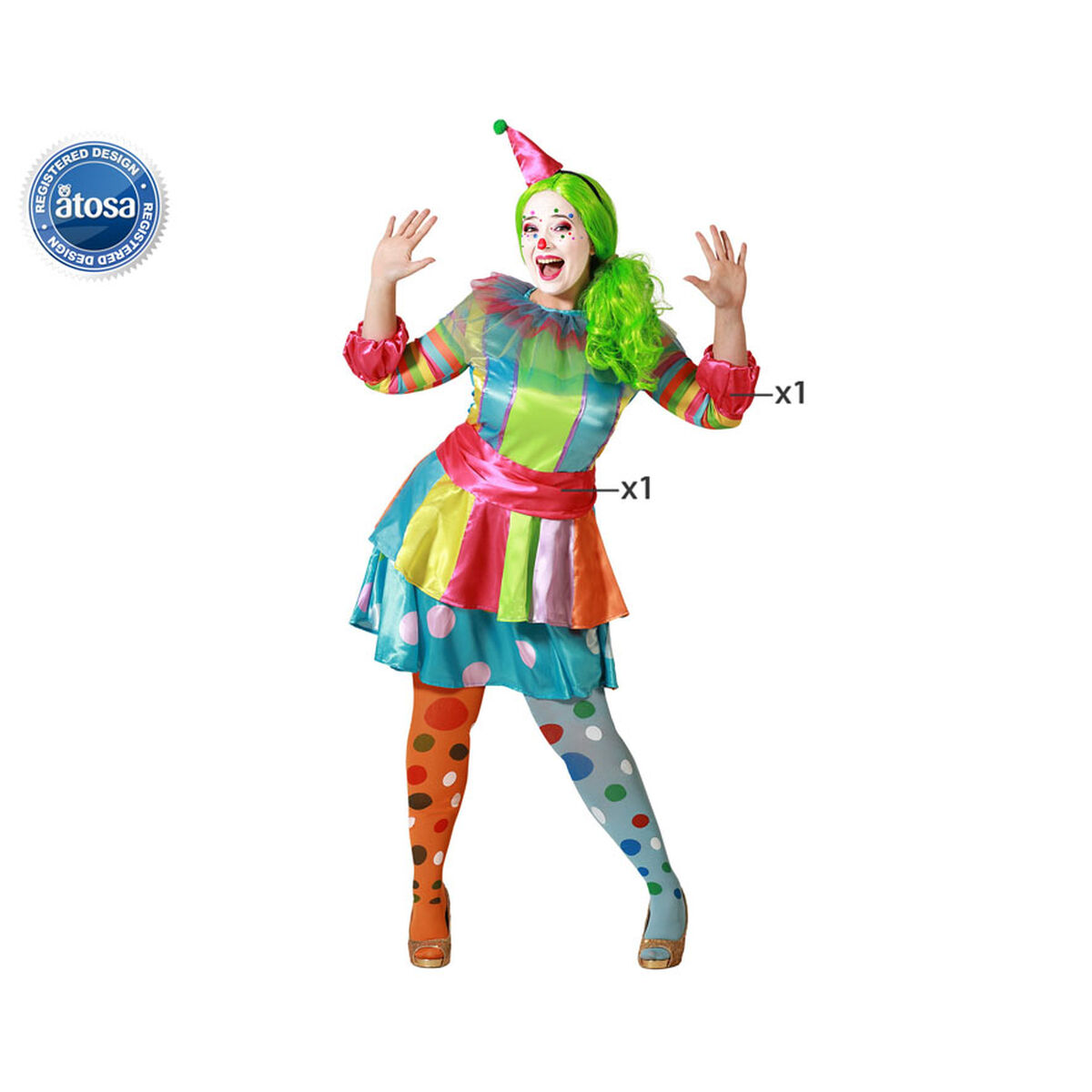 Disfraz para Adultos Payasa XL